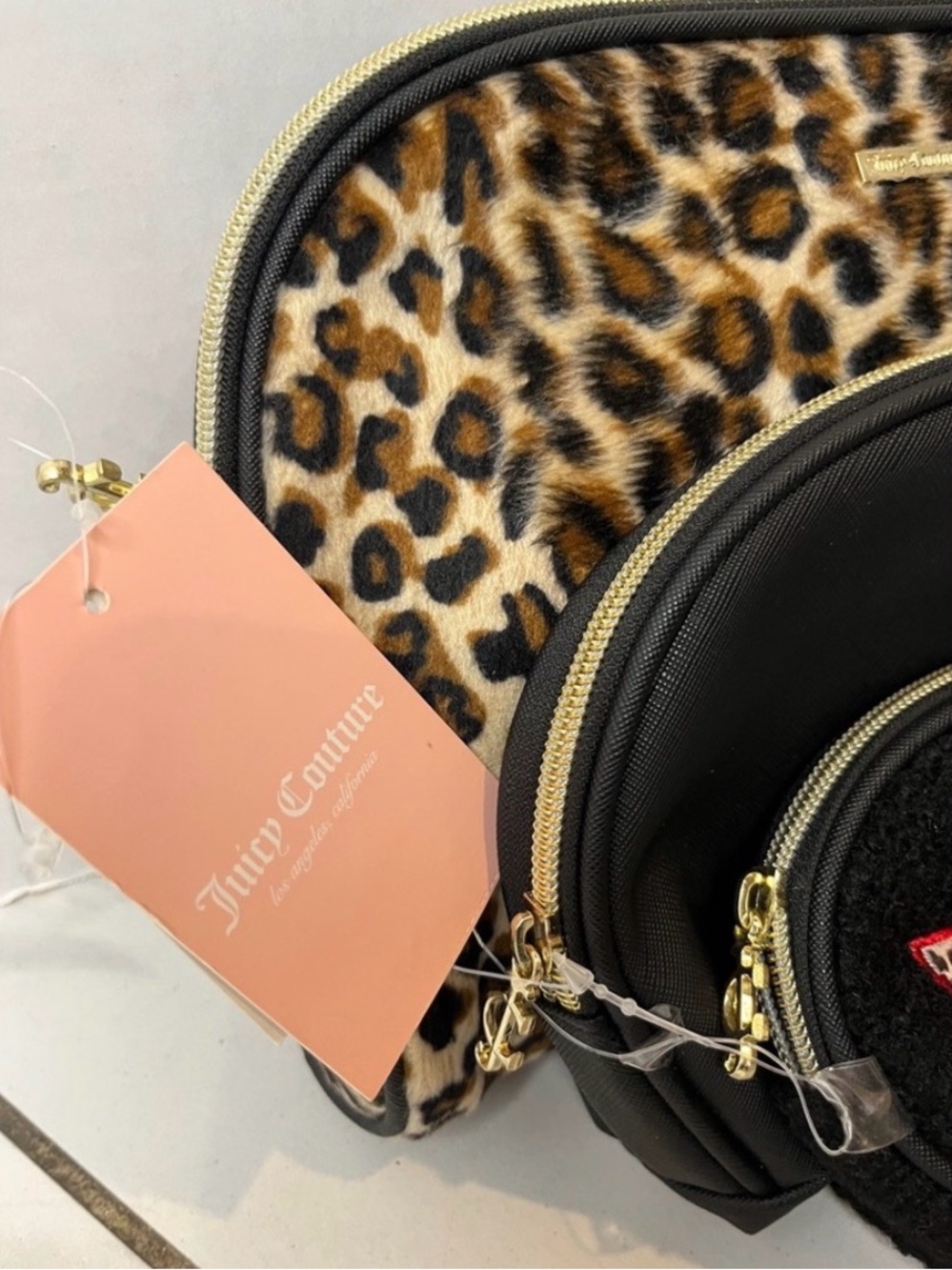 Juicy Couture Leopard, Black & Red Cosmetic Bag Trio *NEW w/ tags - Picture 7 of 8